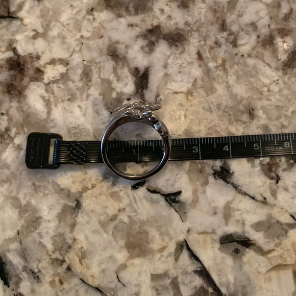 Stainless Steel Butterfly Heart Ring, Approx. Size 7.5 - Picture 4 of 5